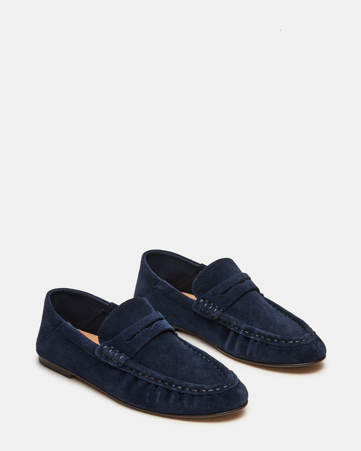 ROGER Navy Suede Slip-On Women's Loafer
