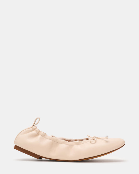 LANTI Bone Leather Bow Round-Toe Women's Flat
