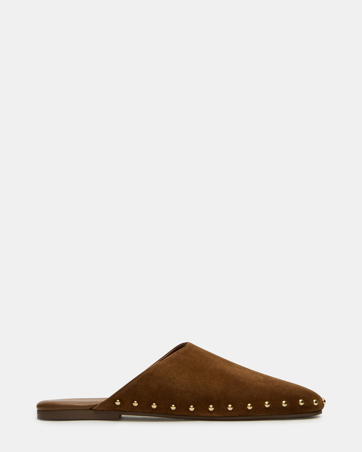 PEARSON Chestnut Suede Rounded-Toe Slip-On Women's Flat