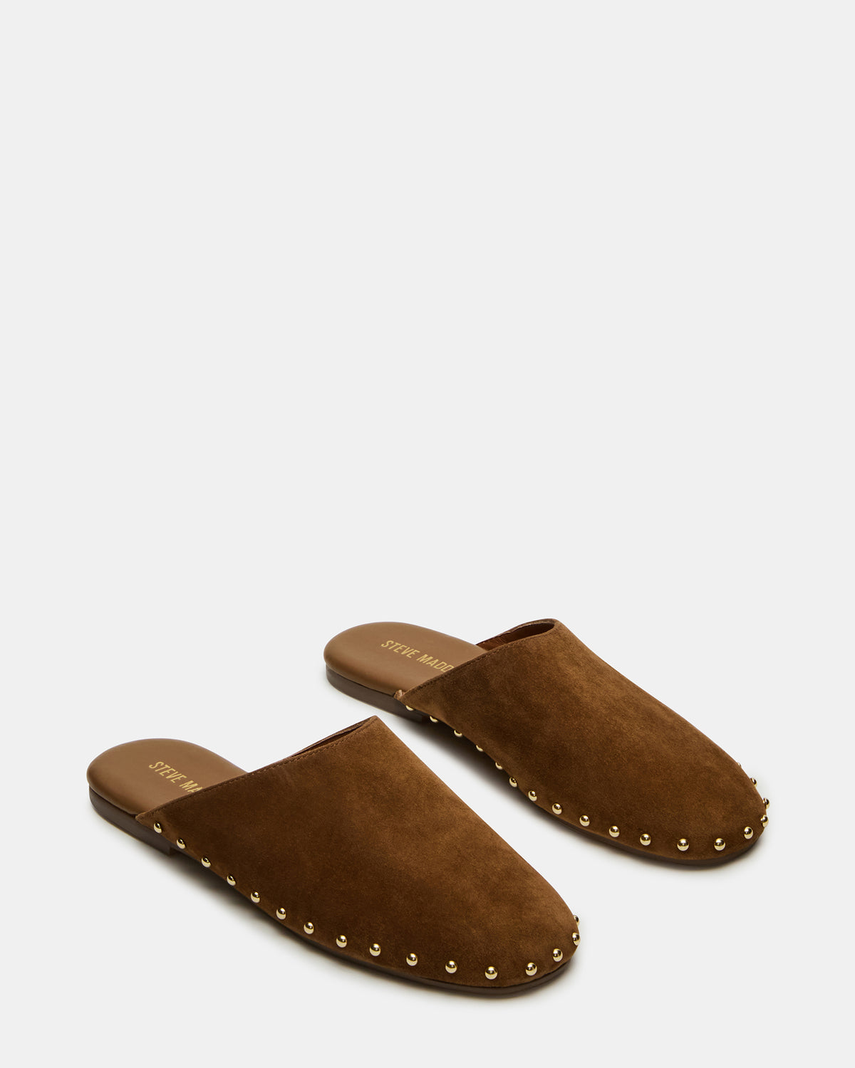 PEARSON Chestnut Suede Rounded-Toe Slip-On Women's Flat