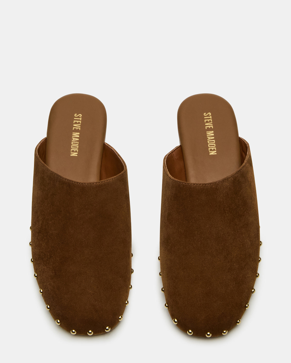 PEARSON Chestnut Suede Rounded-Toe Slip-On Women's Flat