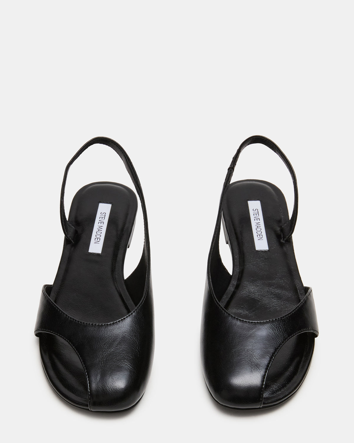 ZEST Black Slingback Cut-Out Round-Toe Women's Flat