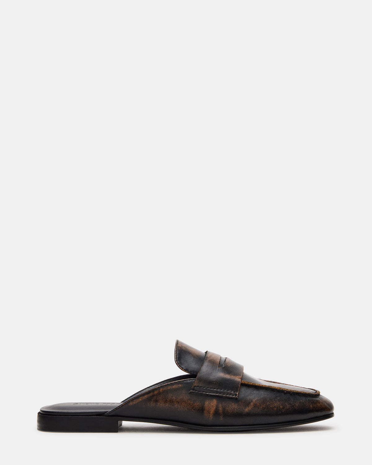 CALEB Brown Distressed Women's Slip-On Mule Flat