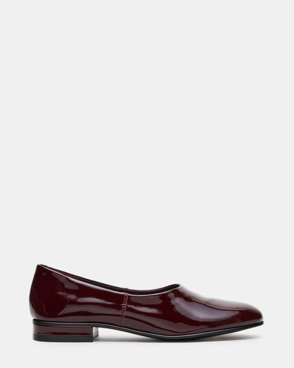 RANDALL Burgundy Patent Ballet Women's Flat