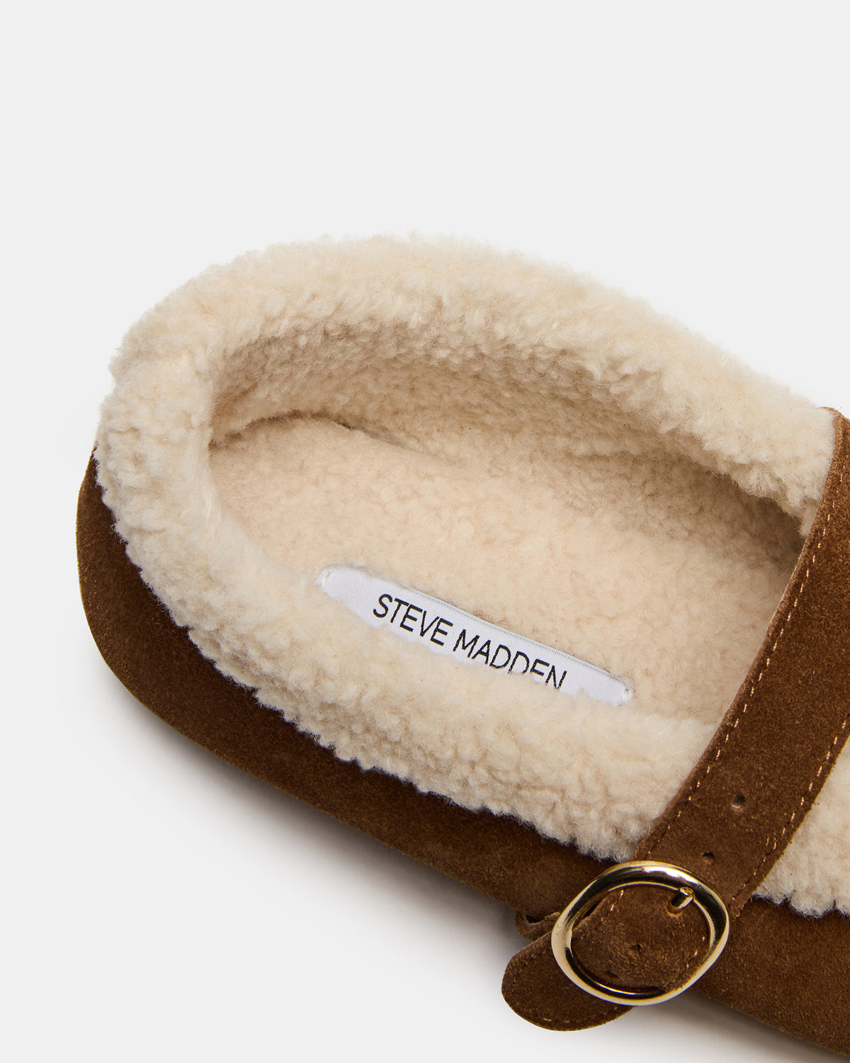 LODGE Chestnut Suede Mary Jane Round-Toe Women's Flat