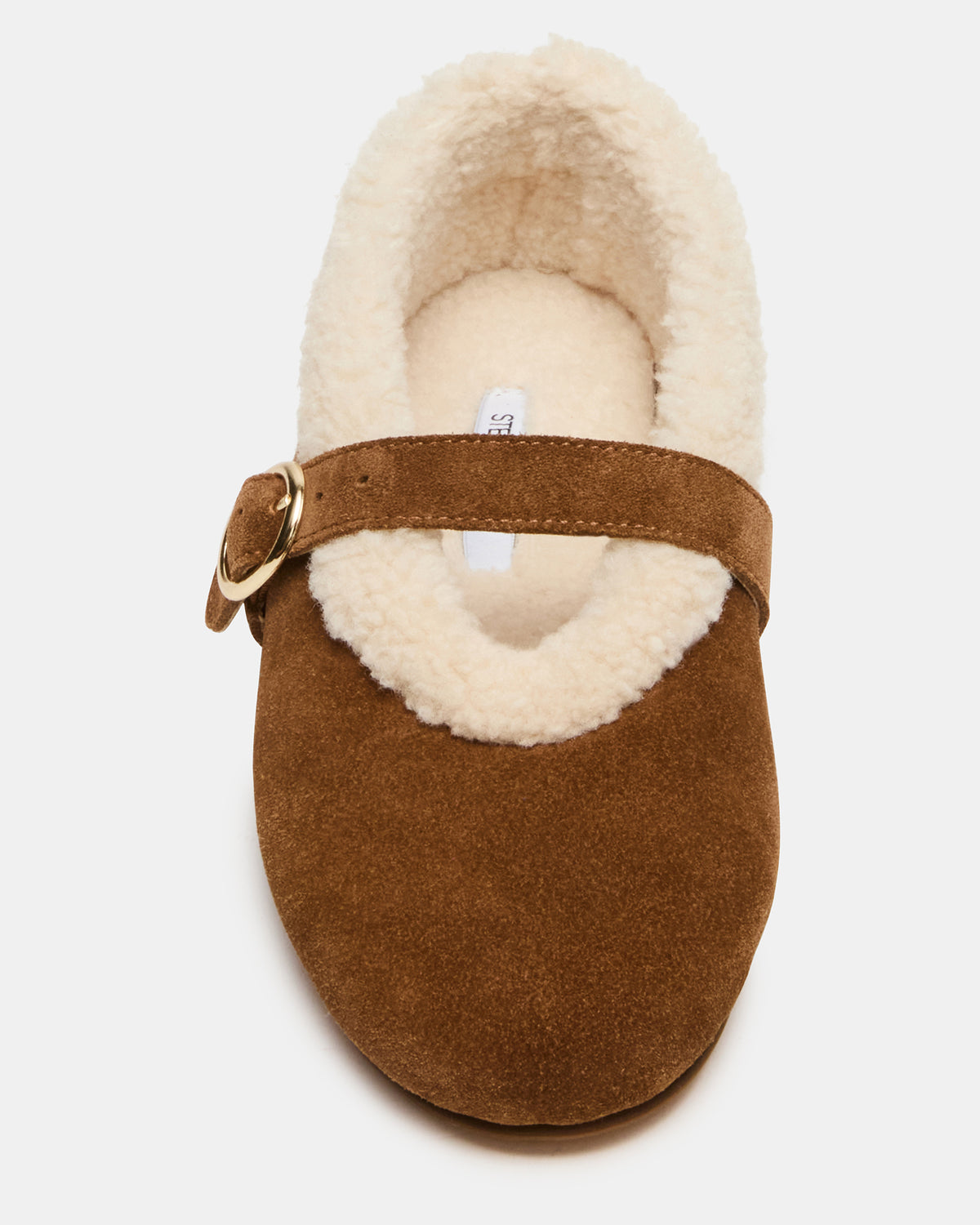 LODGE Chestnut Suede Mary Jane Round-Toe Women's Flat