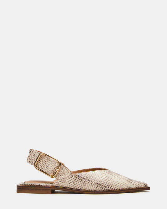 SHAY Snake Pointed-Toe Slingback Ballet Women's Flat