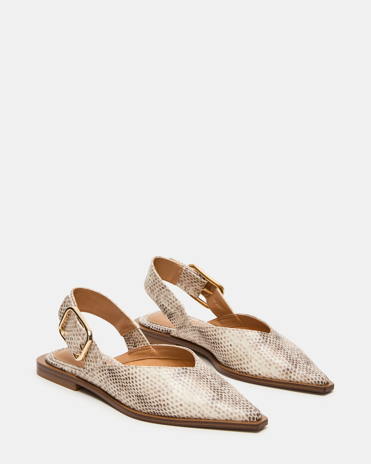 SHAY Snake Pointed-Toe Slingback Ballet Women's Flat