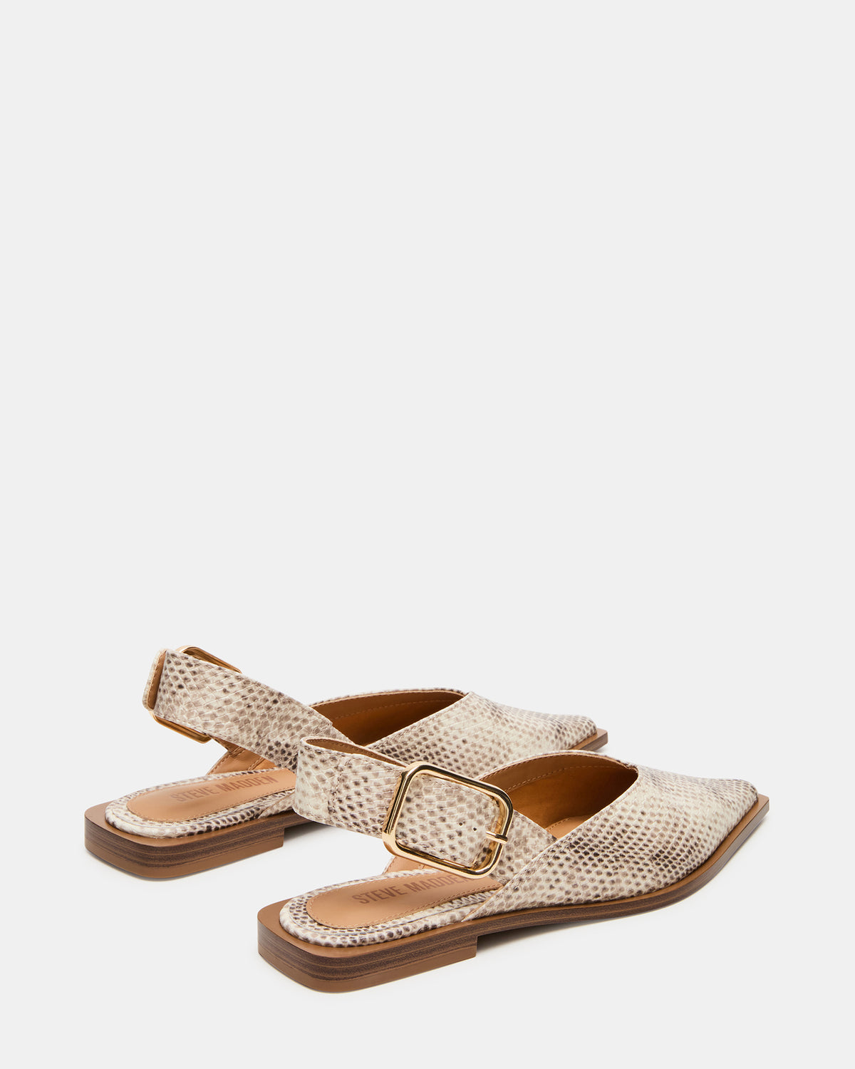 SHAY Snake Pointed-Toe Slingback Ballet Women's Flat