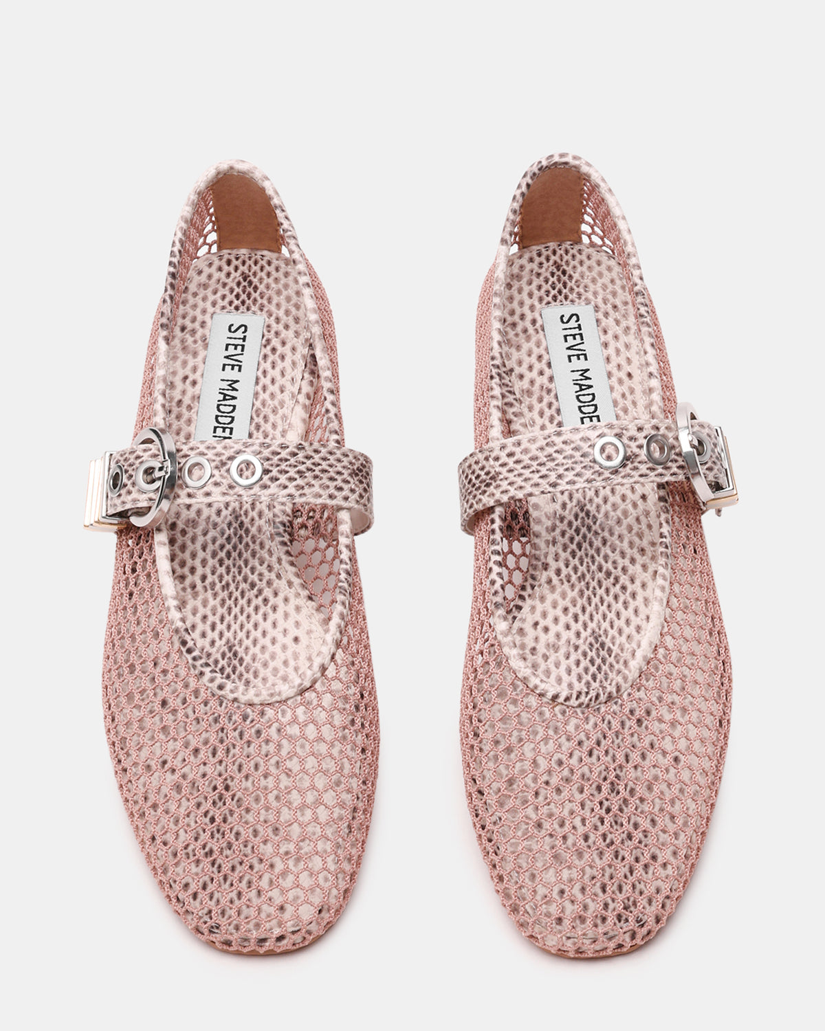 LUCIA Blush Multi Mesh Mary Jane Ballet Women's Flat