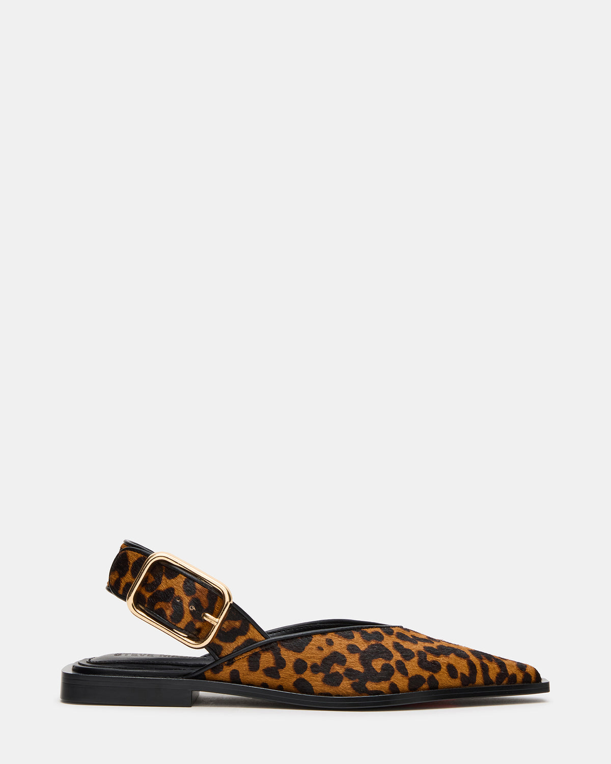 SHAY Leopard Pointed-Toe Slingback Ballet Women's Flat
