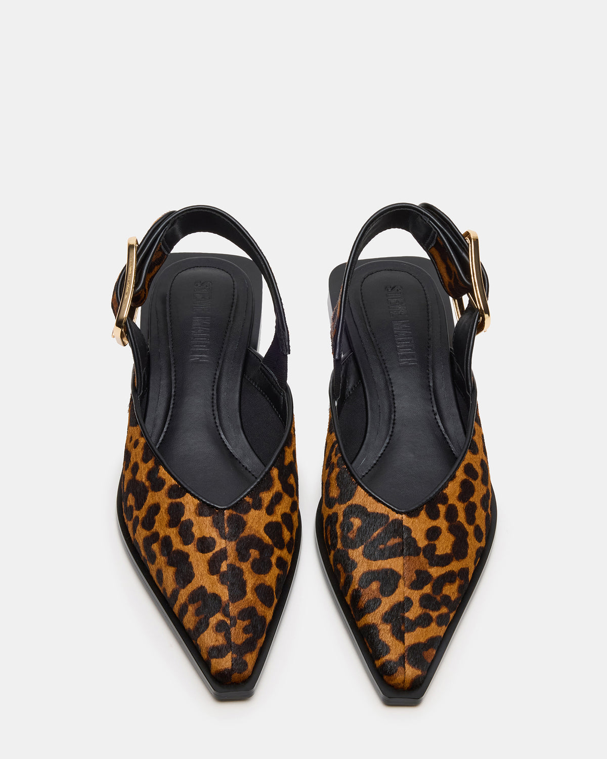 SHAY Leopard Pointed-Toe Slingback Ballet Women's Flat