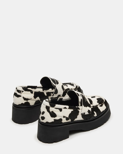 LAYKEN-H Black/White Platform Lug Women's Loafer