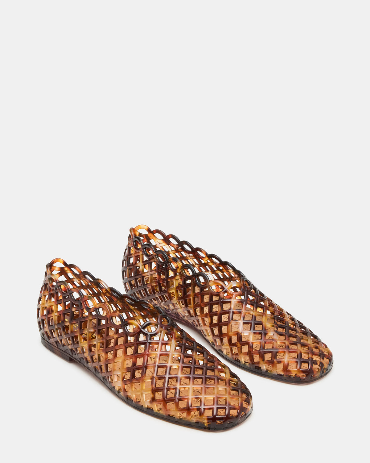 GROVE Tortoise Square-Toe Jelly Women's Flat