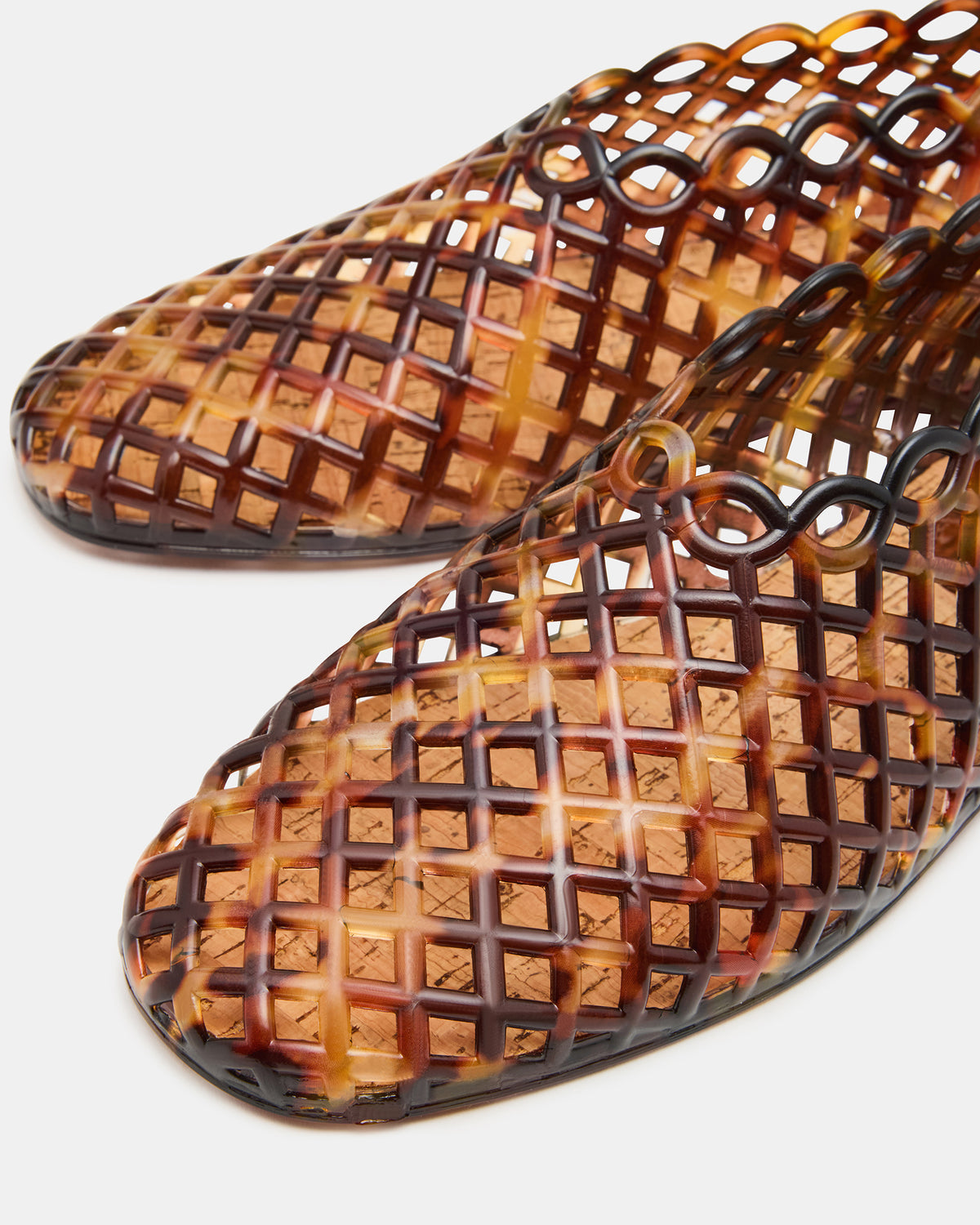 GROVE Tortoise Square-Toe Jelly Women's Flat