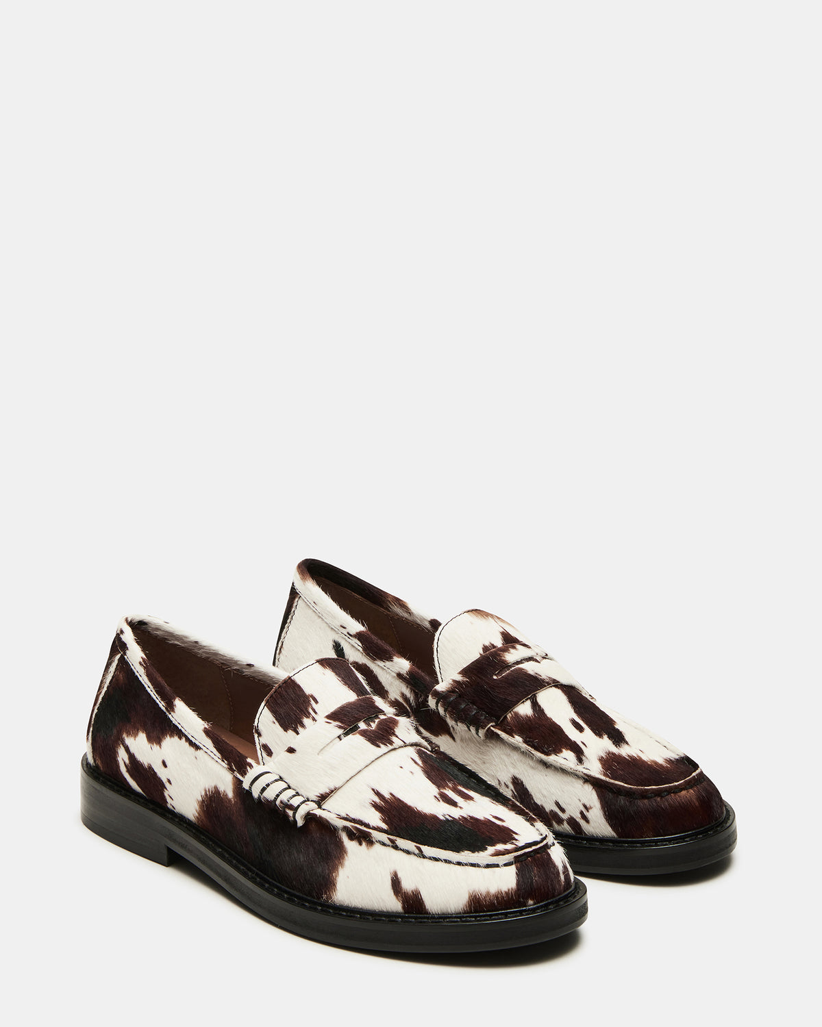 MADISON Brown Cow Print Women's Penny Loafer