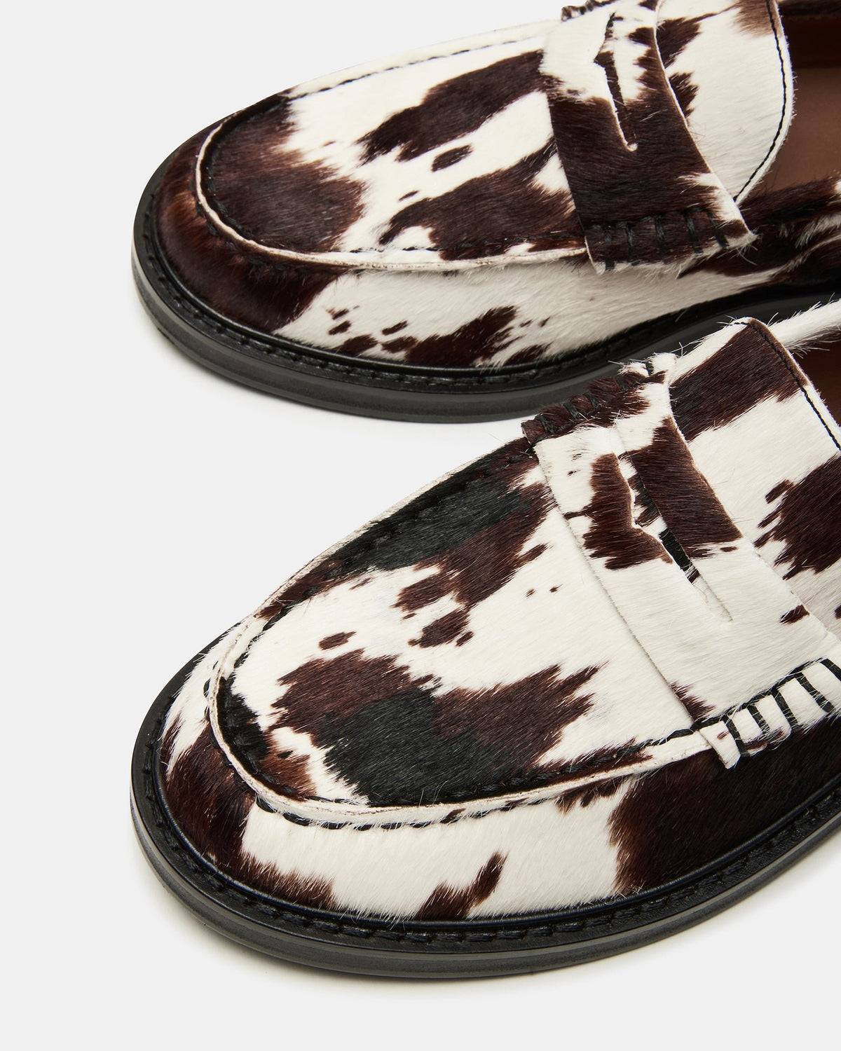 MADISON Brown Cow Print Women's Penny Loafer