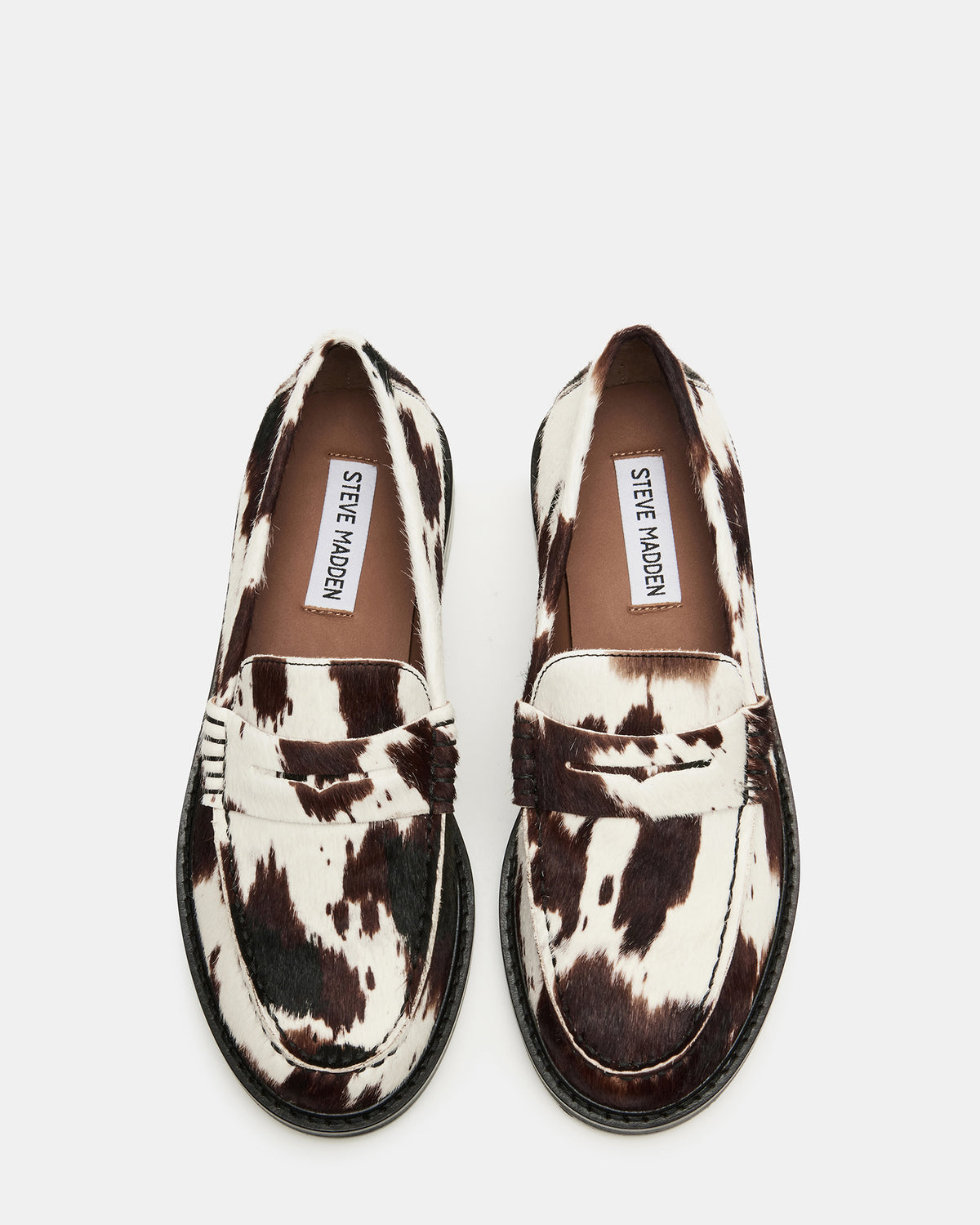 MADISON Brown Cow Print Women's Penny Loafer