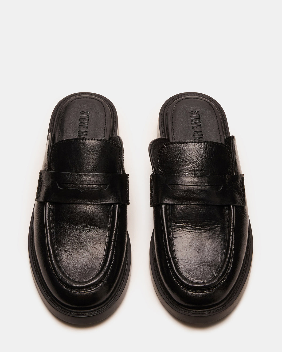 MULBERRY Black Leather Women's Slip-On Mule Flat