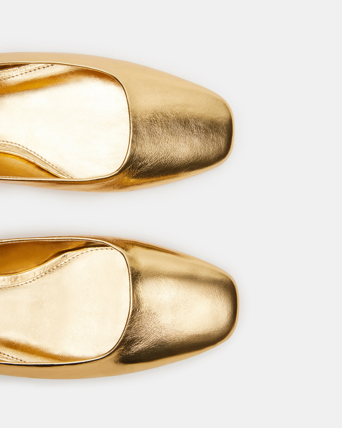 MAPLE Gold Leather Women's Mary Jane Ballet Flat