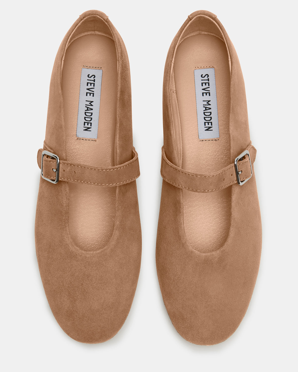 DREAMING Taupe Suede Women's Mary Jane Flats