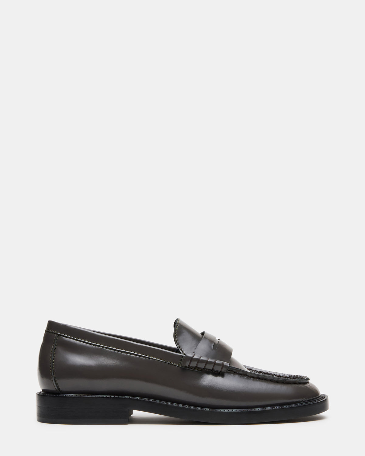 MADISON Grey Leather Women's Penny Loafer