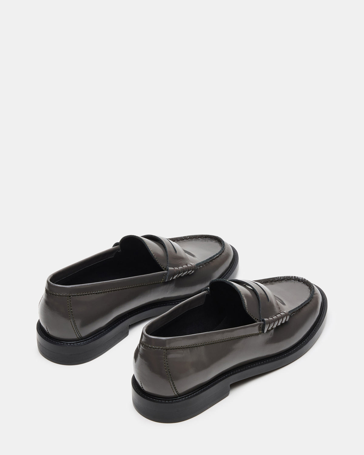 MADISON Grey Leather Women's Penny Loafer