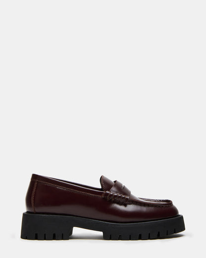LANGSTEN Burgundy Women's Platform Lug Loafer