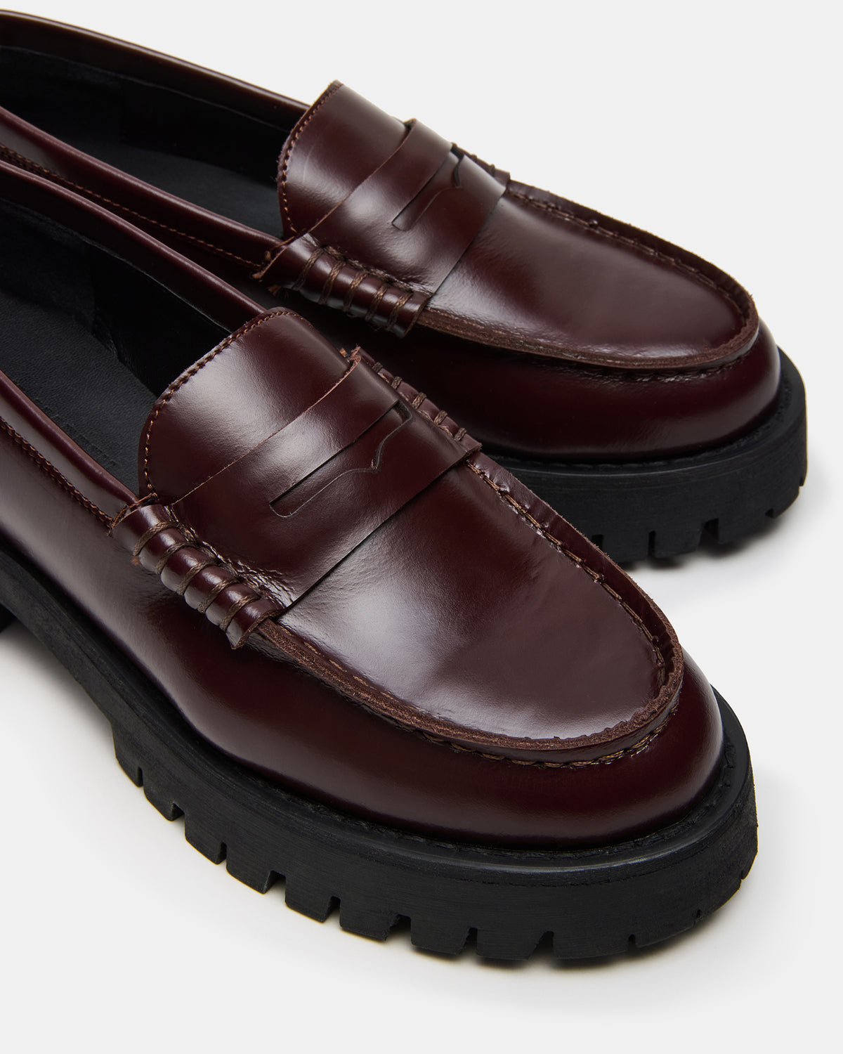 LANGSTEN Burgundy Women's Platform Lug Loafer