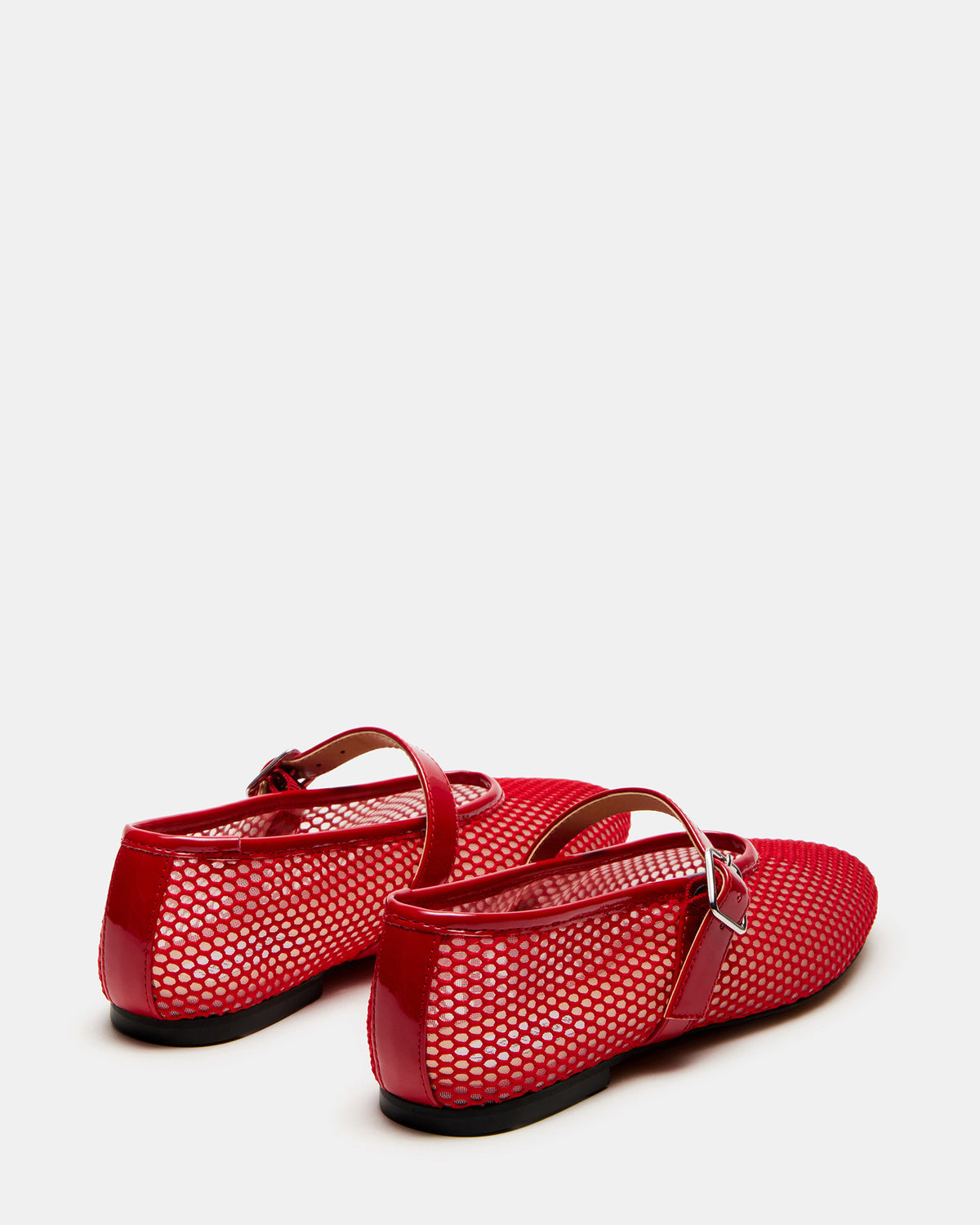 DREAMING Red Mesh Women's Mary Jane Flats