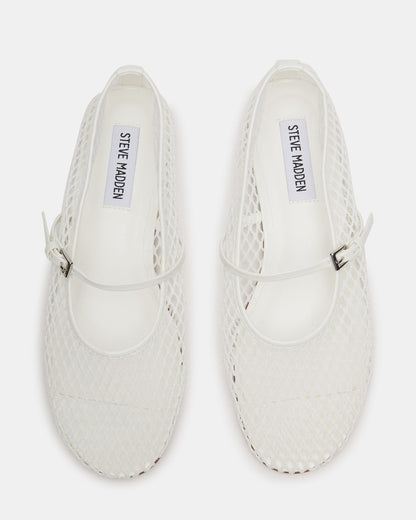 MAGS White Mary Jane Women's Ballet Flats