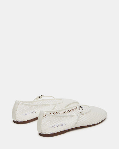 MAGS White Mary Jane Women's Ballet Flats