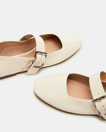 JENNI Bone Leather Women's Square-Toe Mary Jane Ballet Flat