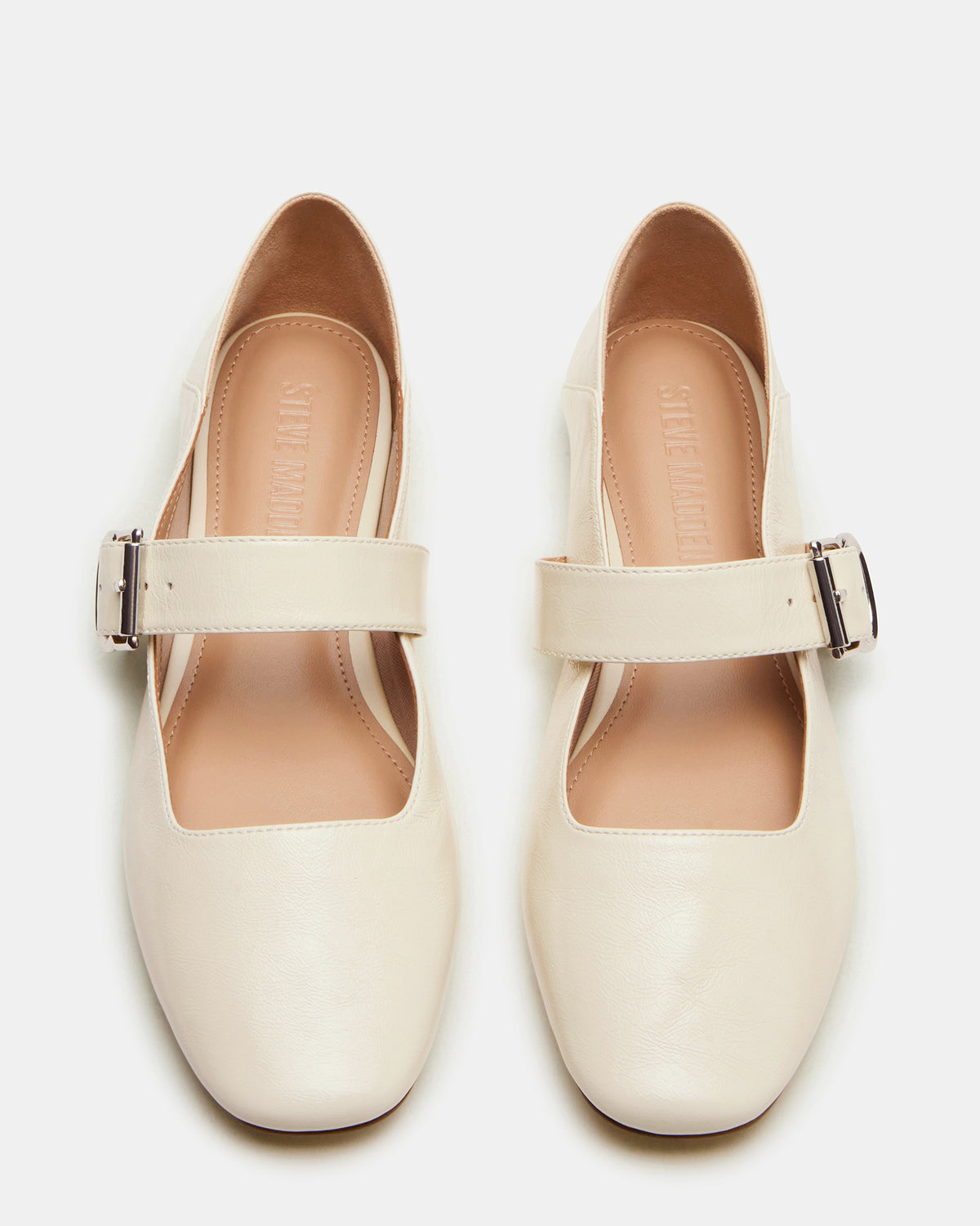 JENNI Bone Leather Women's Square-Toe Mary Jane Ballet Flat