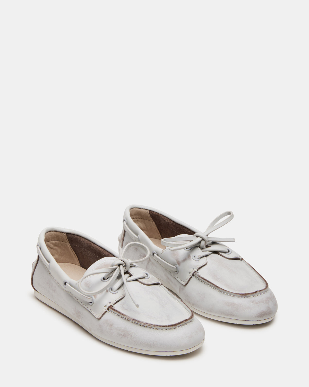 SAG White Leather Women's Boat Shoe