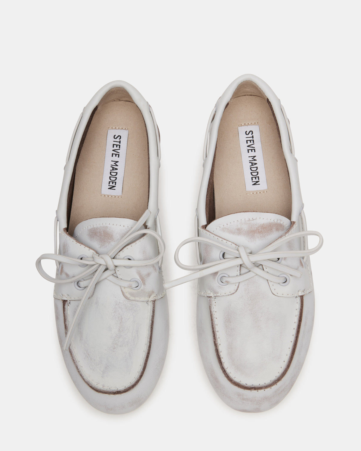 SAG White Leather Women's Boat Shoe