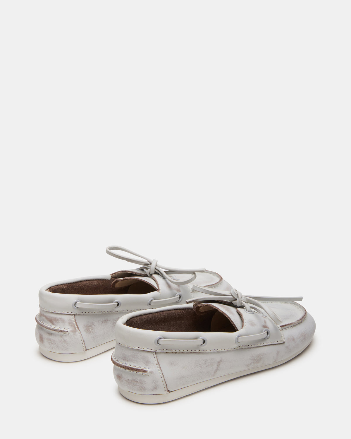 SAG White Leather Women's Boat Shoe