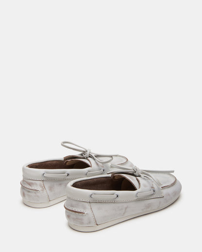 SAG White Leather Women's Boat Shoe