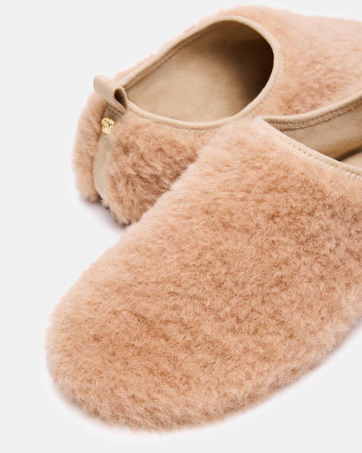 MINO Faux Fur Tan Women's Flat