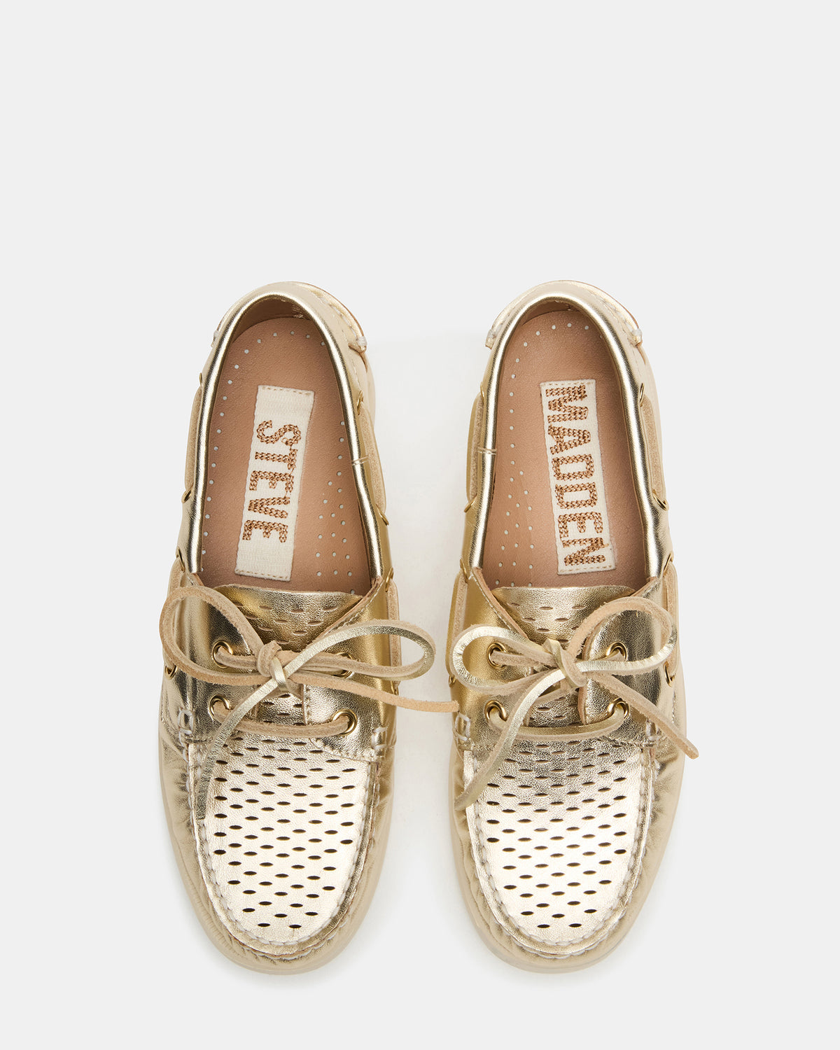 SAIL Gold Leather Flat Loafer | Women's Loafers