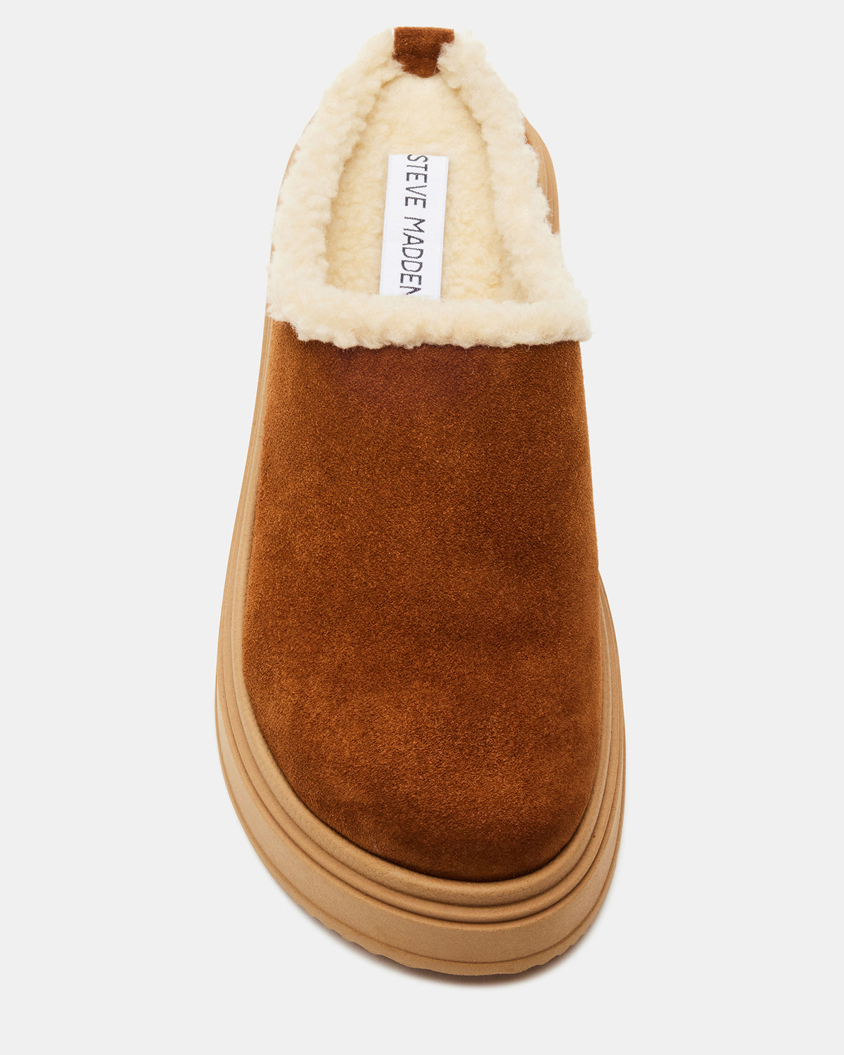 SMORES Tan Suede Faux Fur Slip-On | Women's Flats