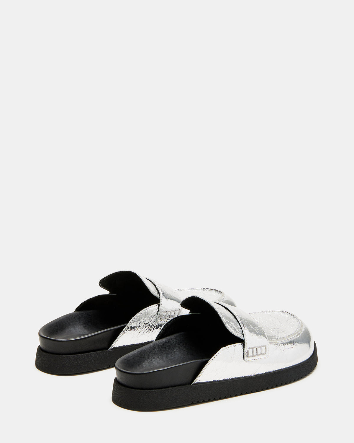 SKIPPER Silver Metallic Women's Slip-On Mule