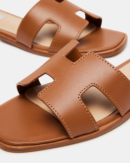 HADYN Cognac Leather Sandal | Women's Designer Sandals