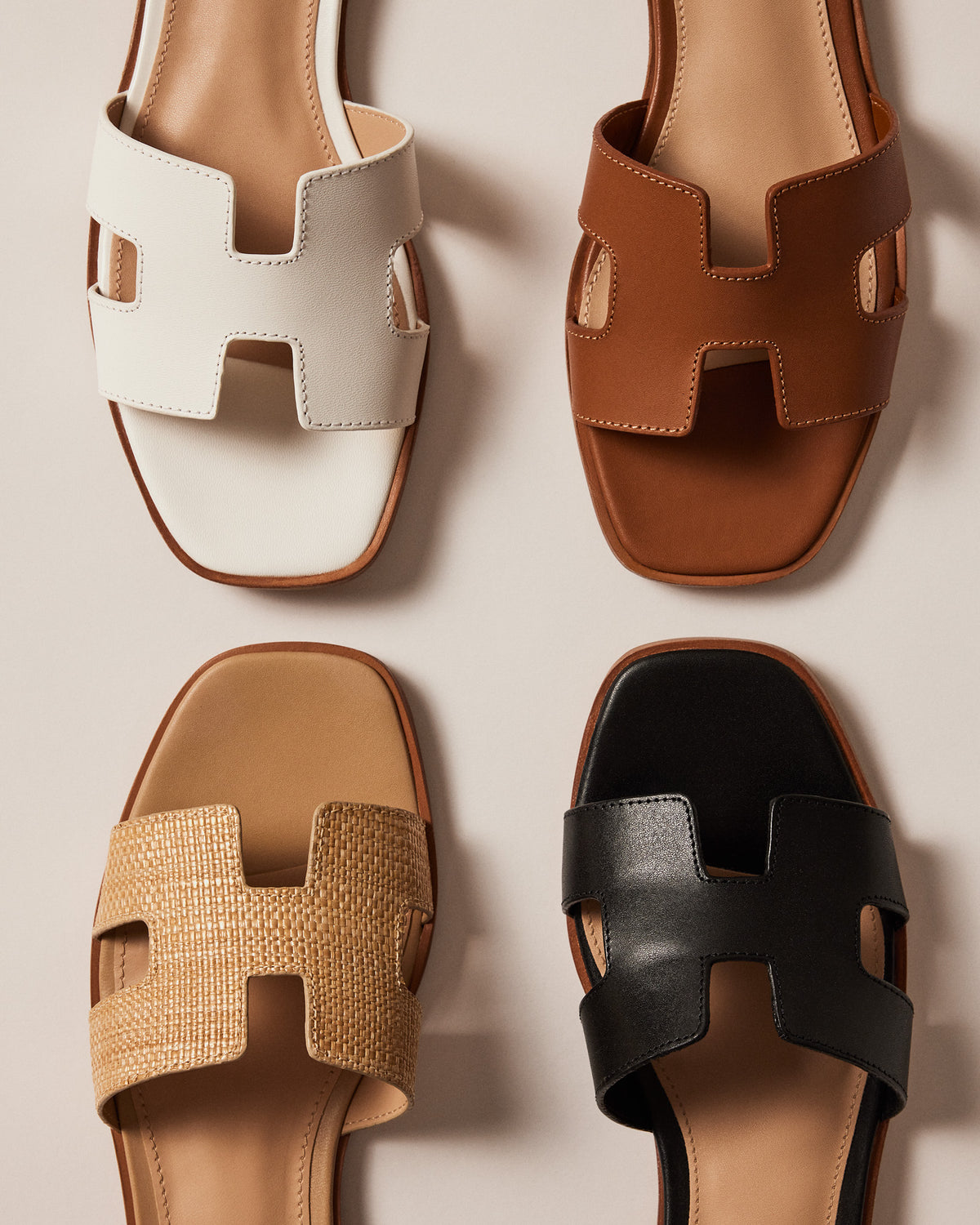 HADYN White Leather Sandal | Women's Designer Sandals