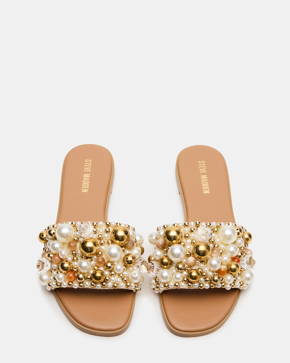 KLIO Coral Multi Ornament Embellished Slide Women's Sandal