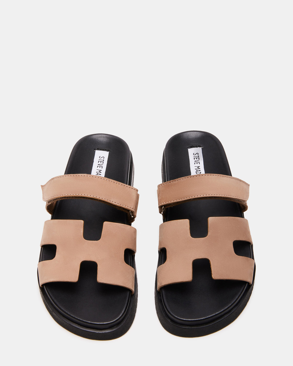 MAYVEN Tan Nubuck Flatform Slide Women's Sandal