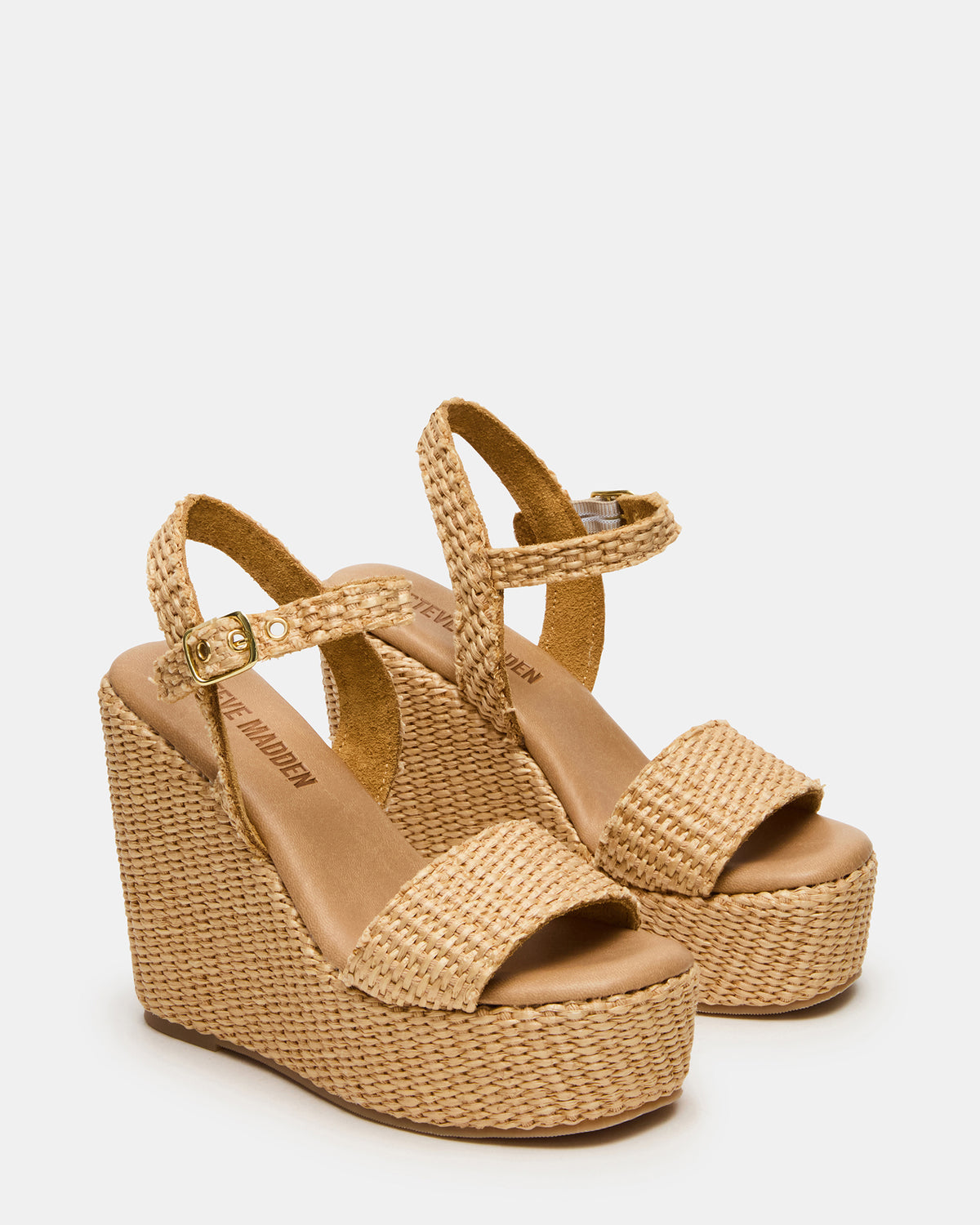 PALM Natural Raffia Platform Wedge Women's Sandal