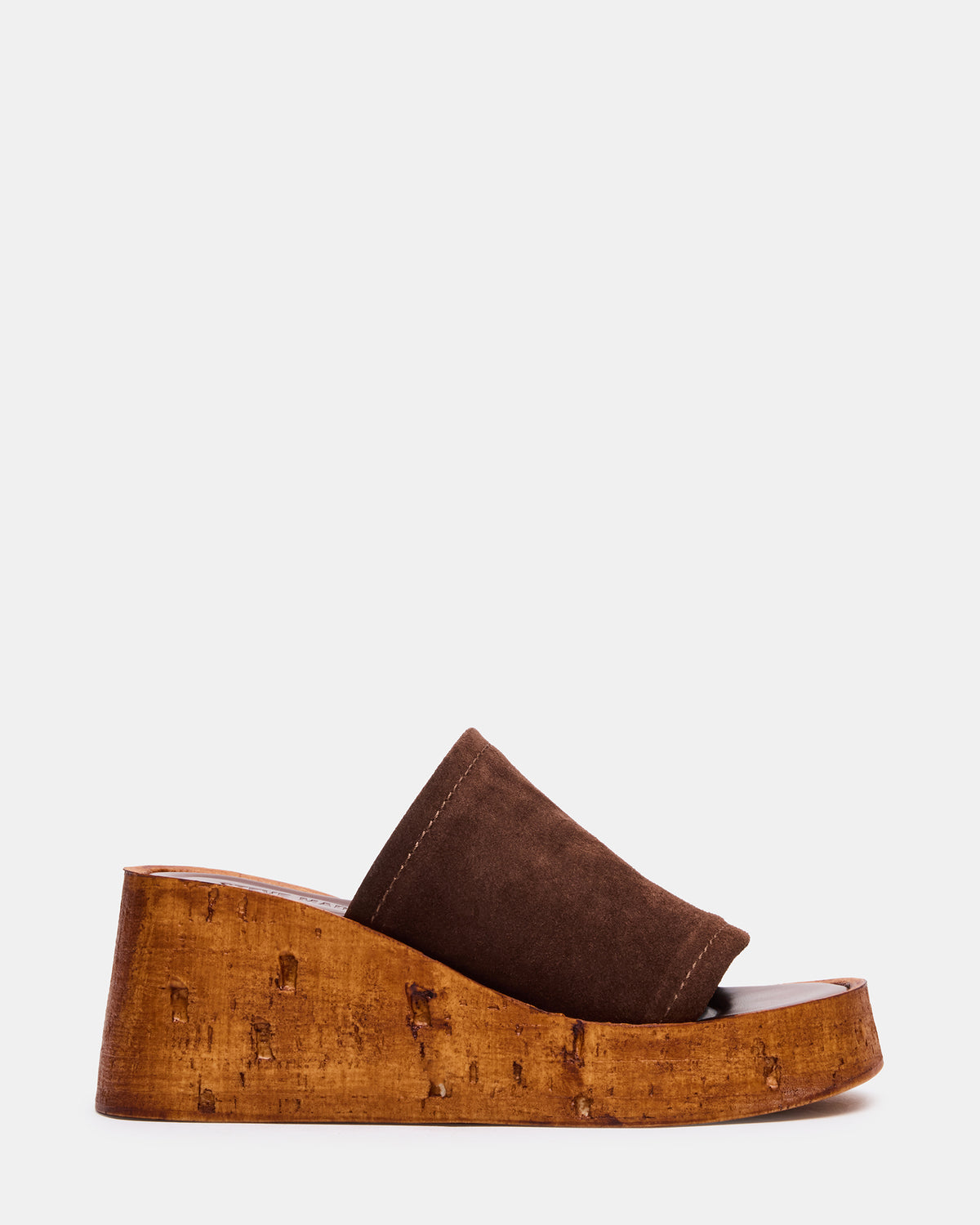 CELLAR Brown Suede Platform Wedge Square-Toe Women's Sandal