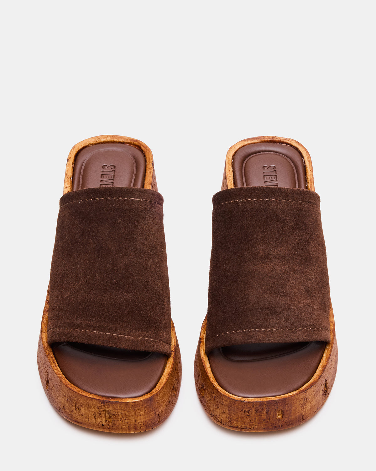 CELLAR Brown Suede Platform Wedge Square-Toe Women's Sandal