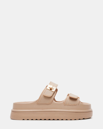 BIGSCHMONA JELLY Natural Women's Platform Slide Sandal